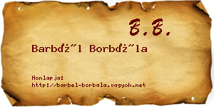 Barbél Borbála névjegykártya